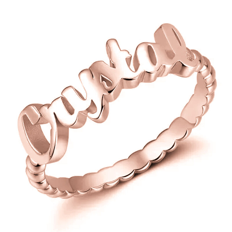 "Full Of Happiness" Personalized Engraving Ring