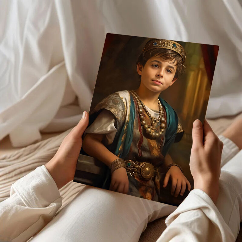 Personalized Handsome Prince Portraits with Custom Face Swap Creative Gift for Boy