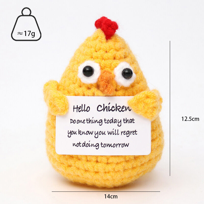 Handmade Crochet Chick Doll Positive Energy Gift for Friends