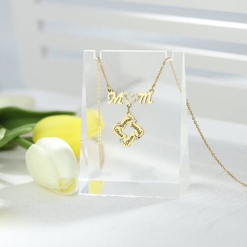 Personalisierte Diamant Mama Halskette Kristall Babyfüße-Silber