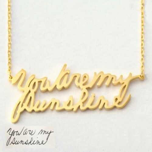 Handschrift Name Halskette-Geschenk für Frauen-Persönliche Handschrift Halskette