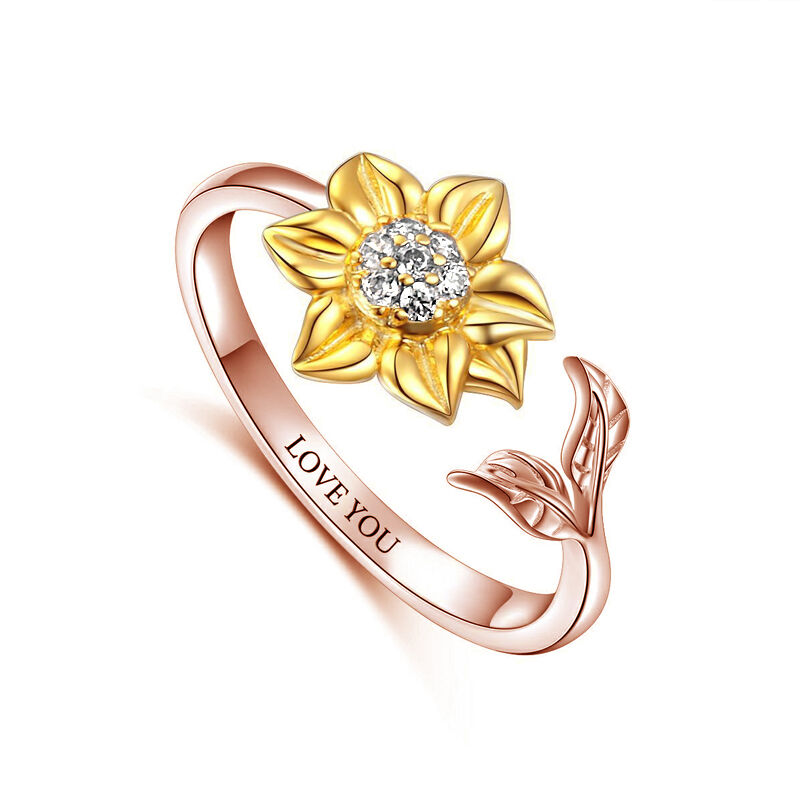 "Life Is The Flower" Personalized Engraving Ring