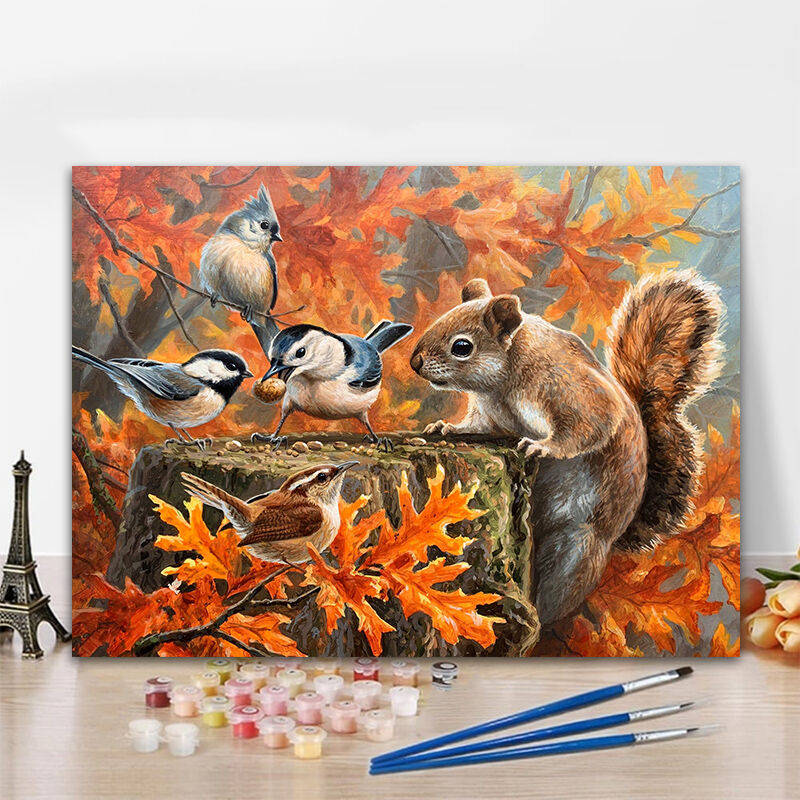 Cautious Squirrel Paint By Numbers Kits Lovely Gift for Family