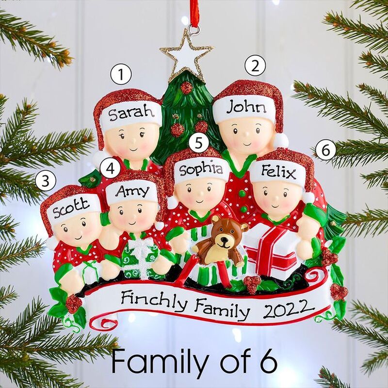 Personalisierte Weihnachtsfigur Hängend Kundenspezifische Familiennamen Warme Heimdekoration