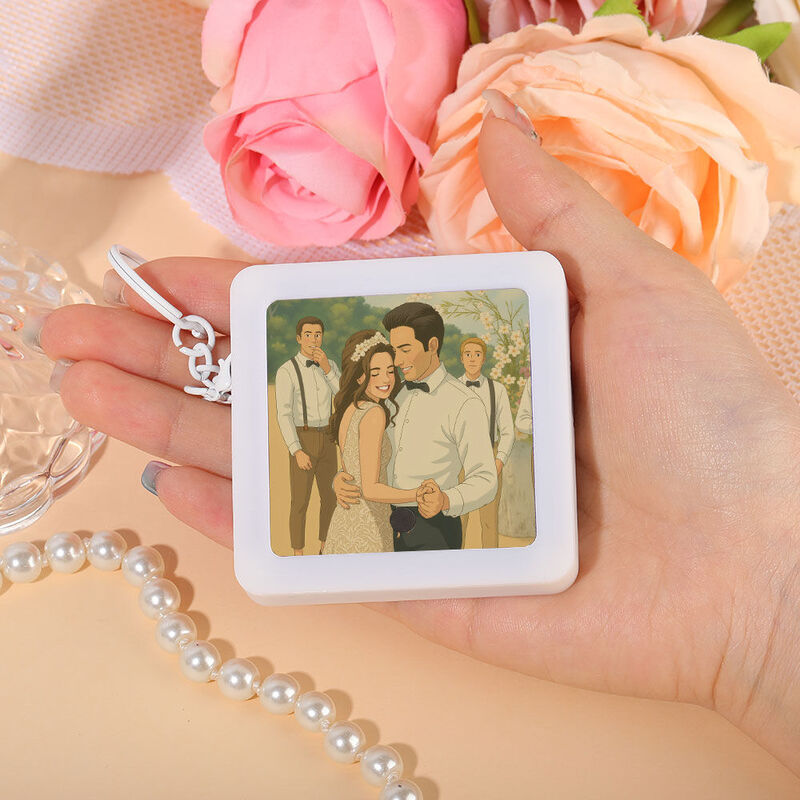 Boîte à musique avec porte-clés photo personnalisé Merveilleux cadeau pour votre amour
