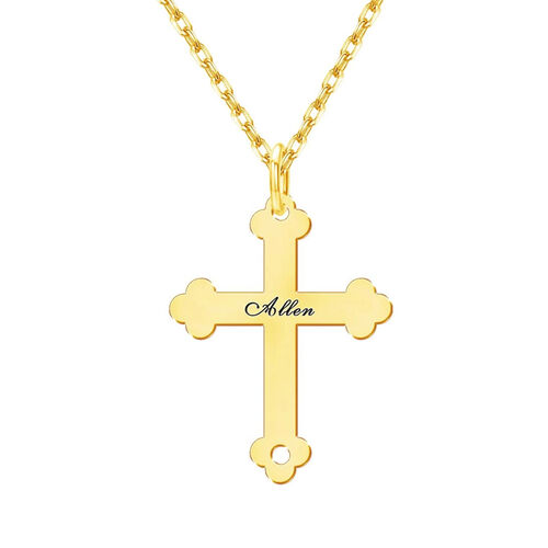 "Heilmittel für die Liebe" Personalisierte Kreuz Halskette