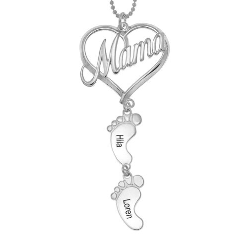 "Great Mother" Personalized Mom and Baby Name Necklaces