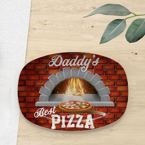 Kreativer Pizzateller Personalisiert für Papa
