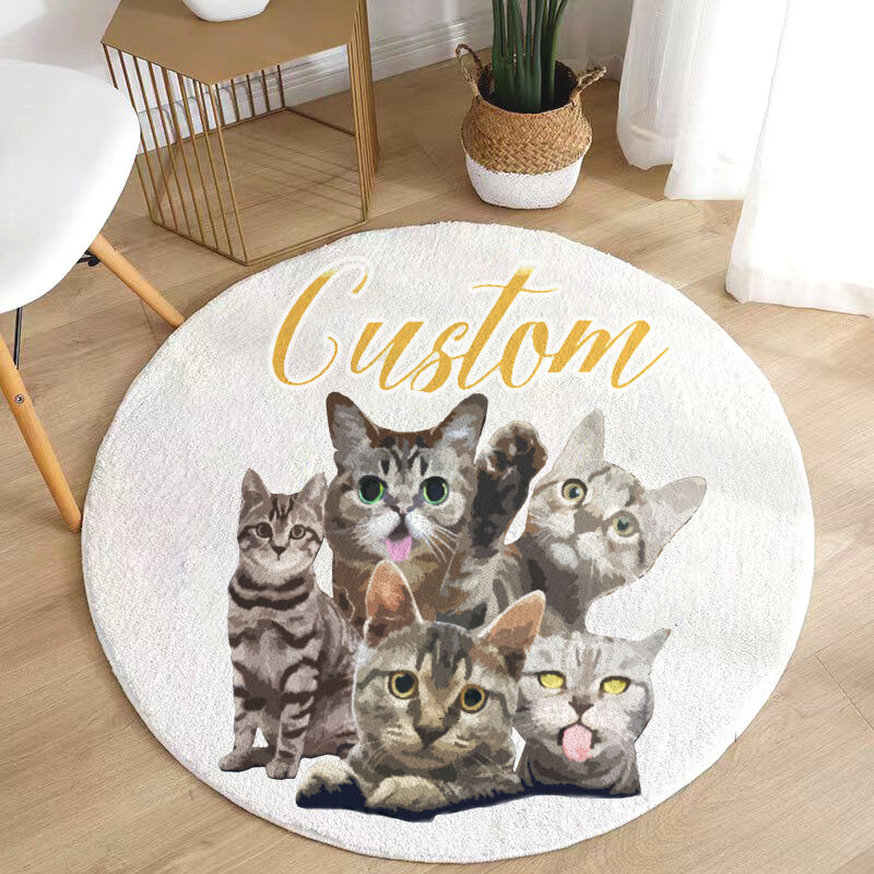 Personalized Pet Photo Floor Mats Warm Home Decoration