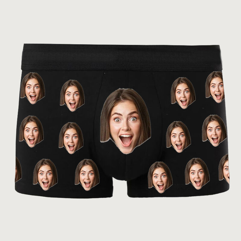 Personalized Picture Men's Underwear Boxer Briefs Funny Gift for Husband