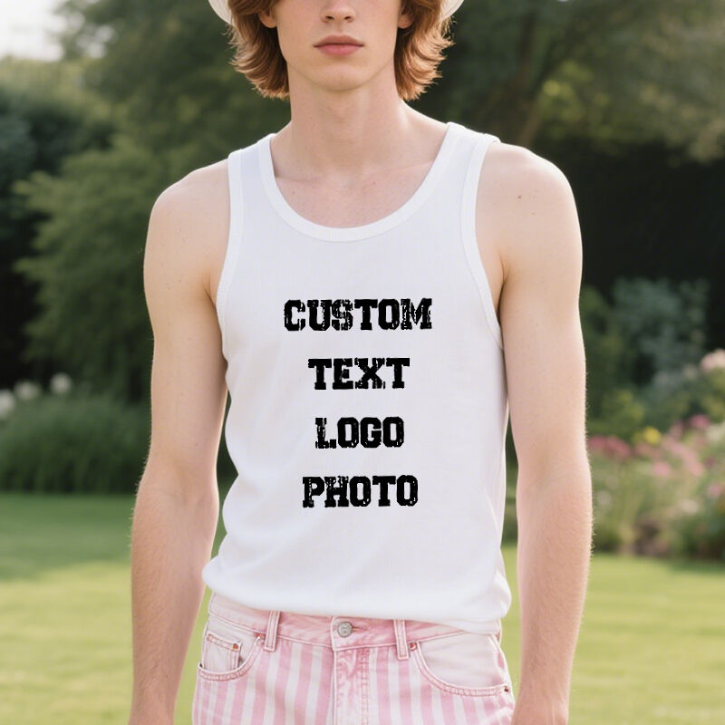 Personalized Tank Top Custom Logo Photo Design Your Own Creative Gift for Loved Ones