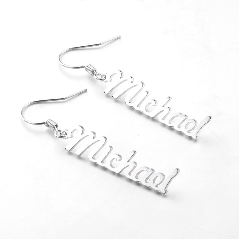 "Every Chapter of Your Unique Journey" Name Personalized Earrings