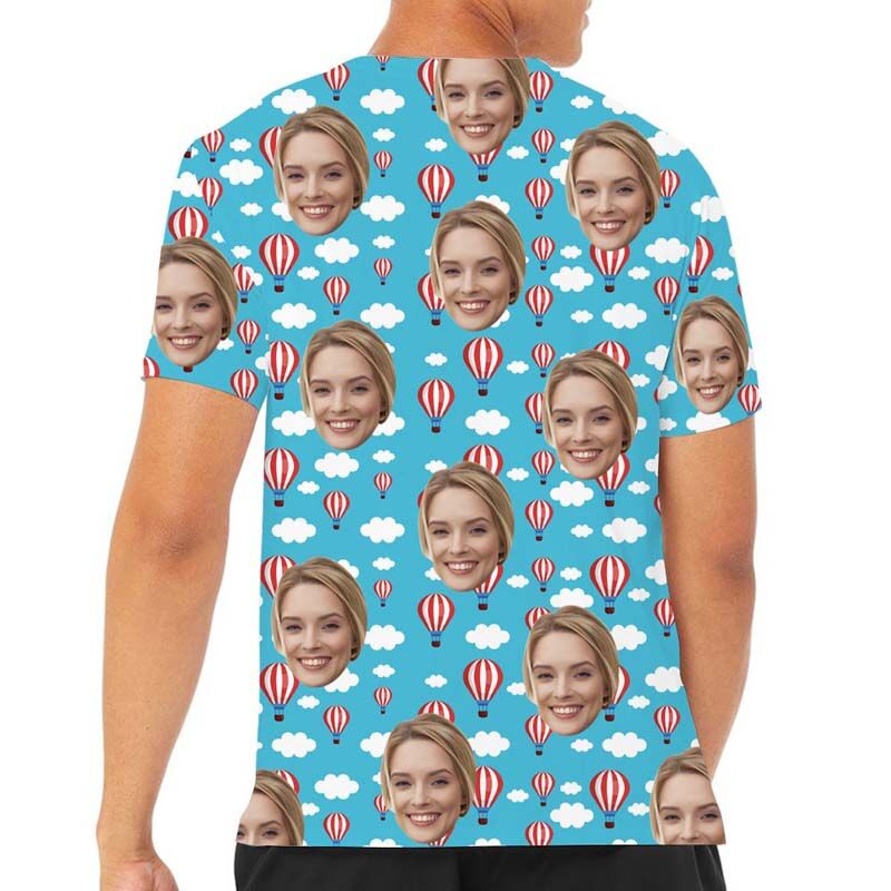 Custom Hawaiian Men's T-Shirt Printed with Cute Parachute