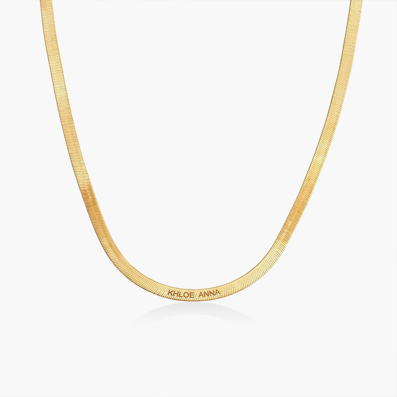 Personalisierte Halskette mit Schlangengravur