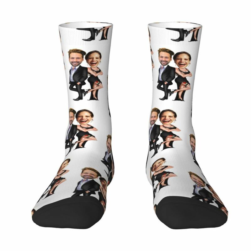 "Modern Couple" Personalized Face Socks Fashion Photo Socks Gifts for Couples