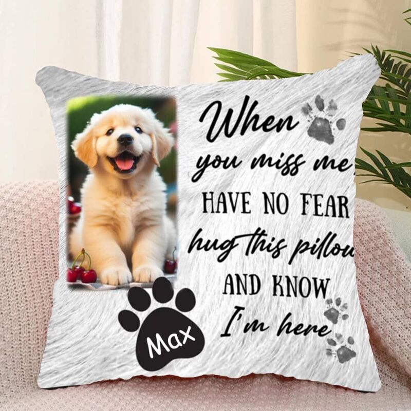 Personalized Pet Pillow Custom Picture Present Memorial Gift for Dog Mom