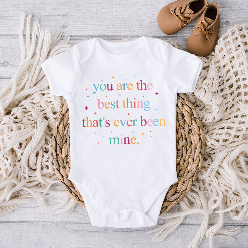 Gepersonaliseerde Baby Onesie Jij bent het beste dat ooit van mij is geweest Perfect cadeau voor de babyborrel