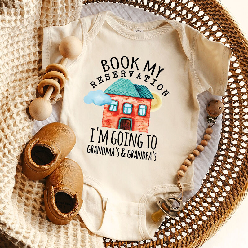 Personalized Baby Onesie Book My Reservation I'm Going To Creative Baby Shower Gift for Family