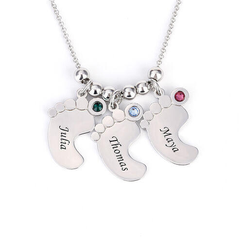 "La Famiglia è Dove Inizia La Vita" Collana Personalizzata Con Pietra Di Nascita