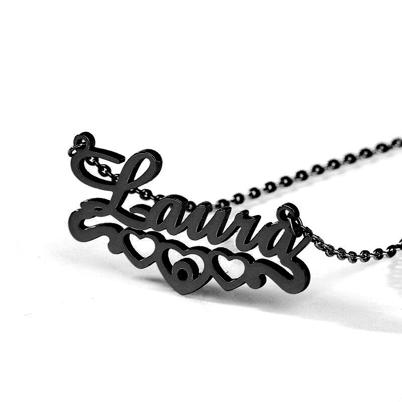 "I Will Always Stand by You" Heart Name Necklace with Birthstone