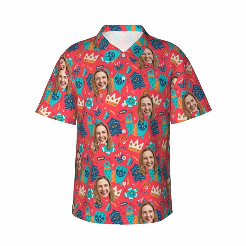 Personalized Hawaiian Shirt Abstract Print Beach Vacation Shirt Unisex