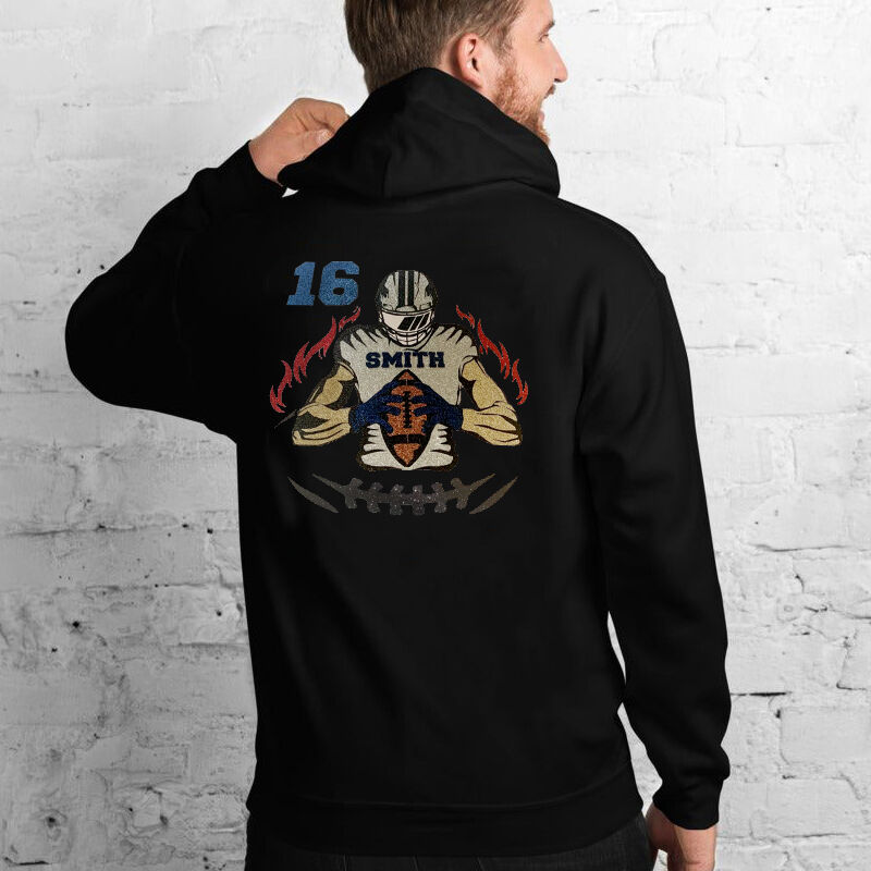 Personalized Hoodie Double Sided Glitter Design Custom Ball Games Player Attractive Gift for Sports Lover