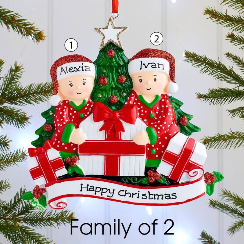 Personalisierte Weihnachtsfigur Hängend Kundenspezifische Familiennamen Warme Heimdekoration