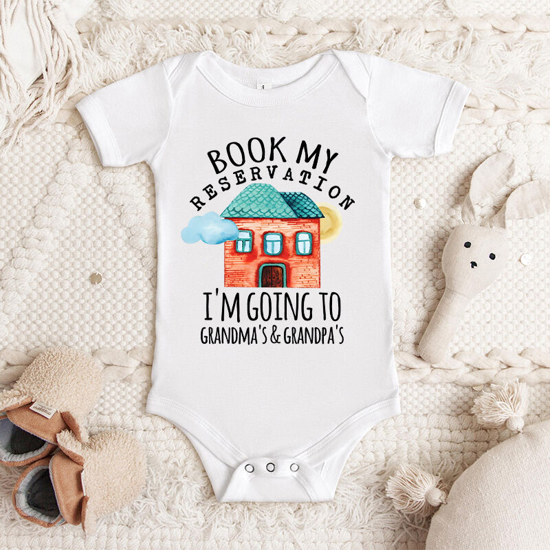 Personalized Baby Onesie Book My Reservation I'm Going To Creative Baby Shower Gift for Family