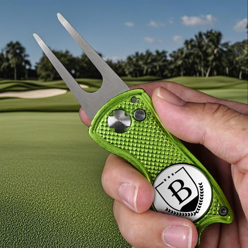 Personalized Golf Turf Repair Tool with Magnetic Ball Mark Customized Initials Gift for Graduation