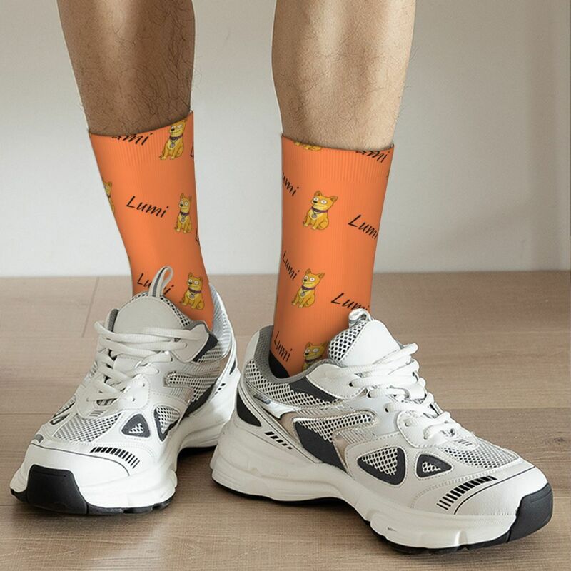 Personalized Photo Socks Cartoon Style Pet Mid-Tube Socks Birthday Gift for Pet Lovers