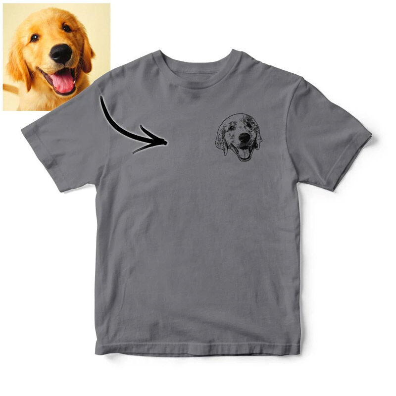 T-shirt Personalizzato Con La Faccia Dell'animale Domestico Regali Per L'amante Del Cane
