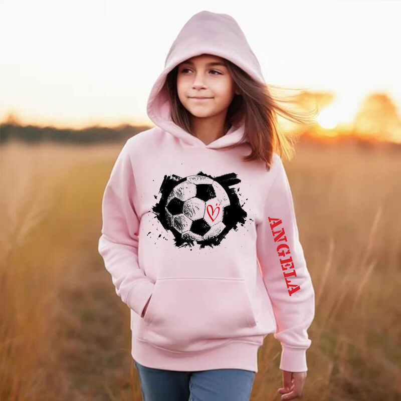 Personalized Children's Hoodies With Custom Name And Football Graphics For Sports Fanatics