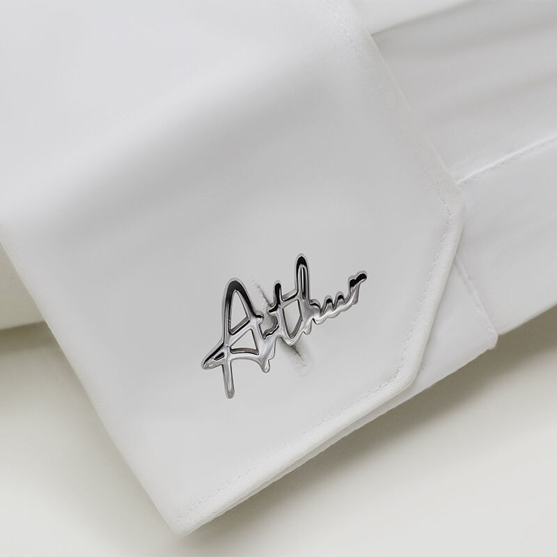 Personalized Custom Cufflink Your Own Name Design Creative Unique Gift for Him Friends