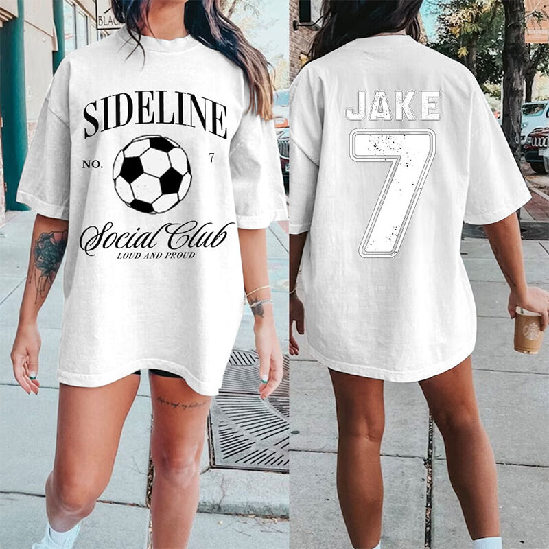 Personalized T-shirt Football Social Club Loud and Proud with Custom Message Gift for Soccer Lovers