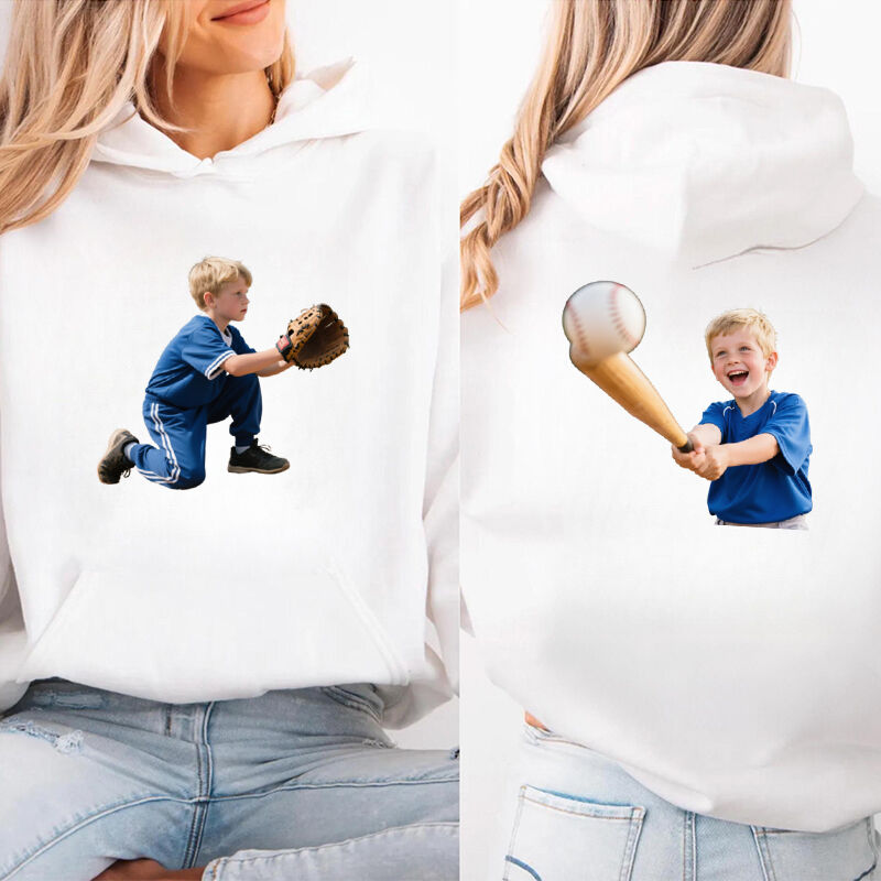 Personalized Hoodie Custom Front and Back Photos Capture The Moments Perfect Gift for Mom Sports Lovers