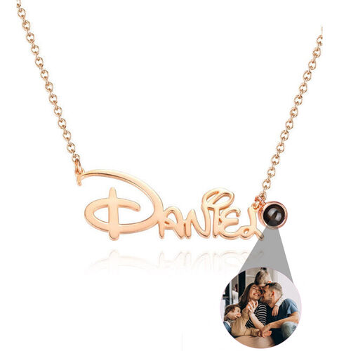 Custom Name And Picture Projection Necklace