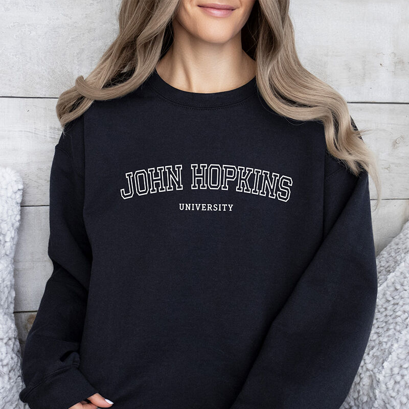Personalized Sweatshirt Puff Print Custom Messages Design Your Own Creative Gift for Loved One
