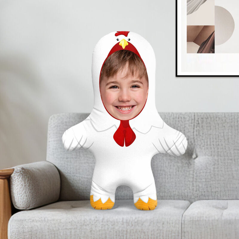 Coussin visage personnalisé Idée Poulet Coussin photo Cadeau pour enfants