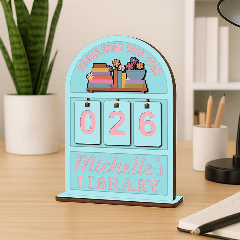 Personalized Name Book Tracker Bookish Decor Perfect Gift for Kids