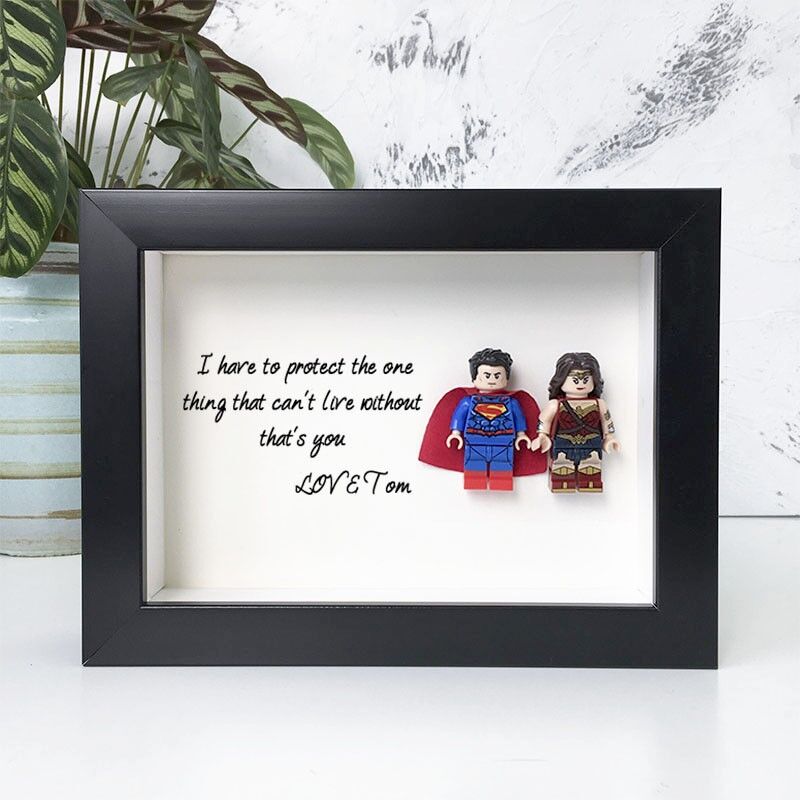 "You Are My Favorite Superhero" Male With Female Superhero Frame