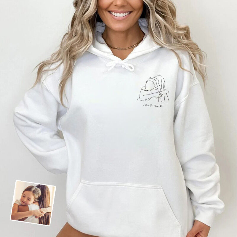 Personalized Hoodie with Custom Picture and Message for Dear Mom
