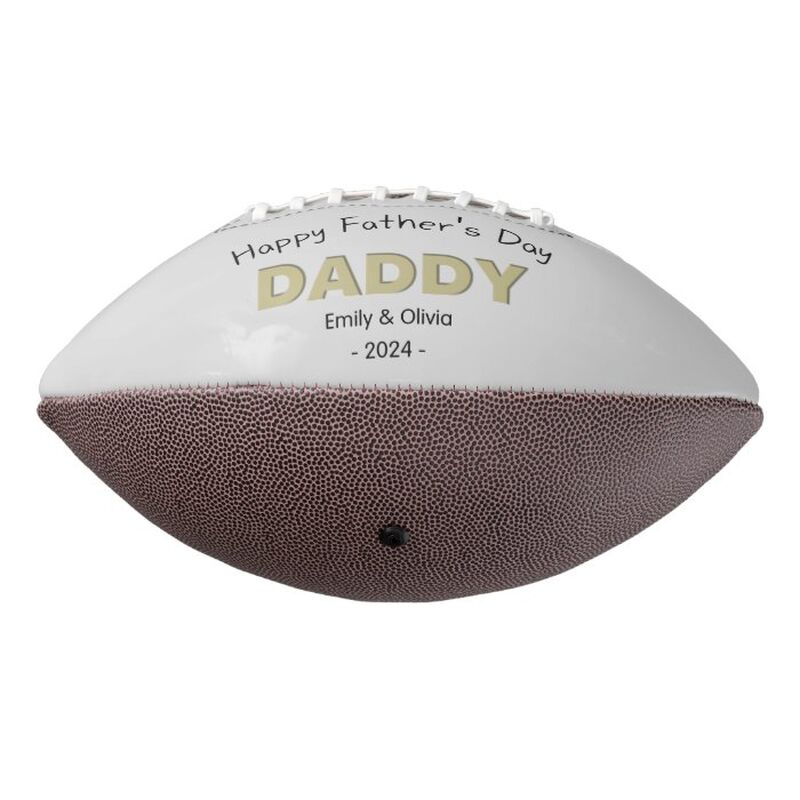 Ballon de rugby personnalisable avec nom et photos pour la fête des pères