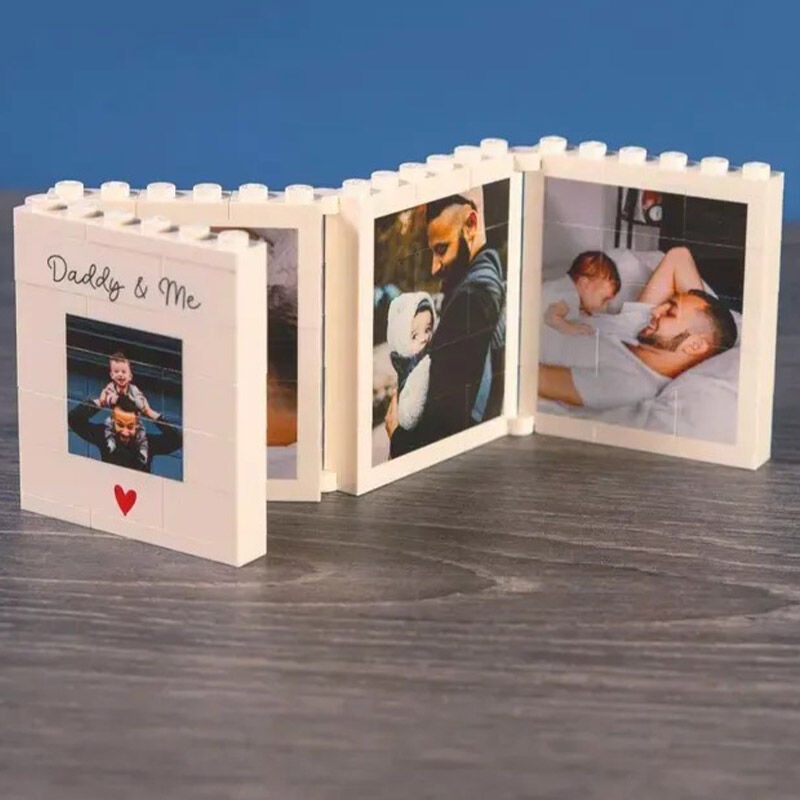 Personalised Folding Photo Building Blocks Fun Gift for Father's Day