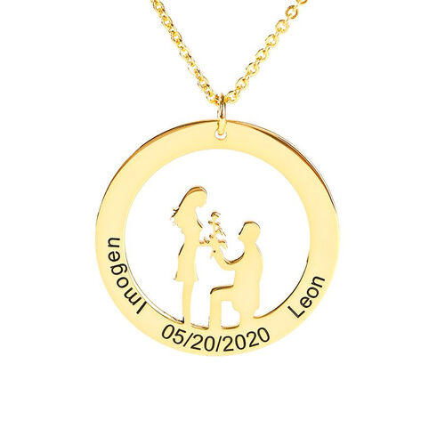 "Until Forever" Personalized Couple Necklace