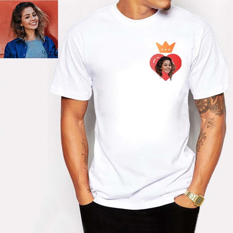 Custom Heart&Crown Photo T-Shirt