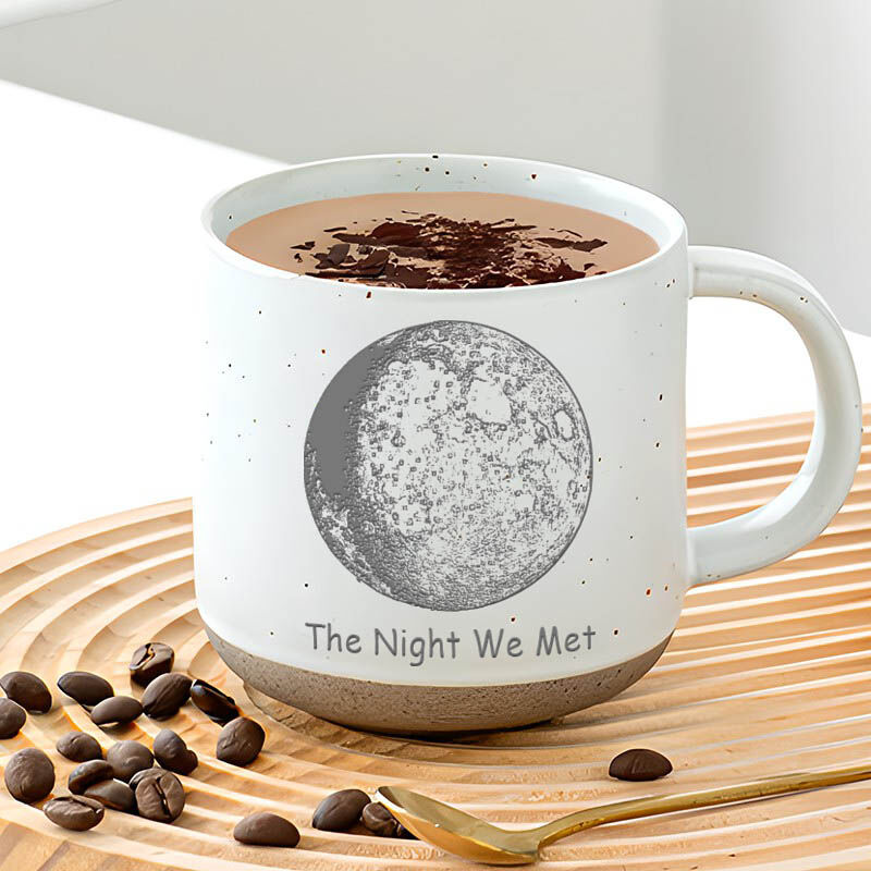 Taza de cerámica personalizada Fase lunar personalizada Regalo romántico de aniversario