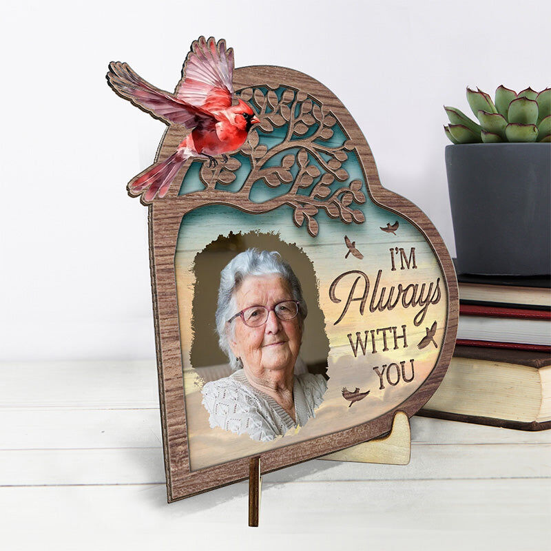 Personalized Photo Frame I'm Always With You Cardinal Design Memorial Gift for Family