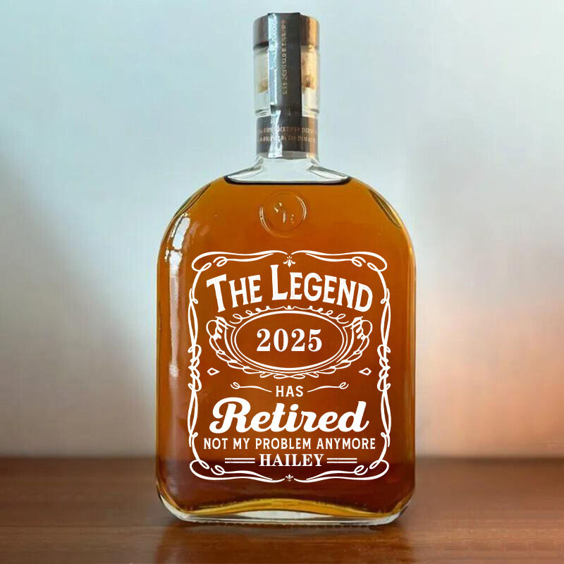 Personalized Name Whiskey Bottle with Custom Date Best Gift for Dad