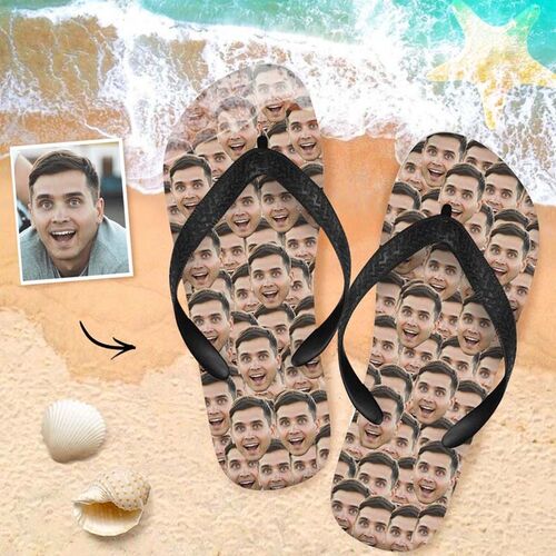 Personalised Face Flip Flop For Summer For Couple