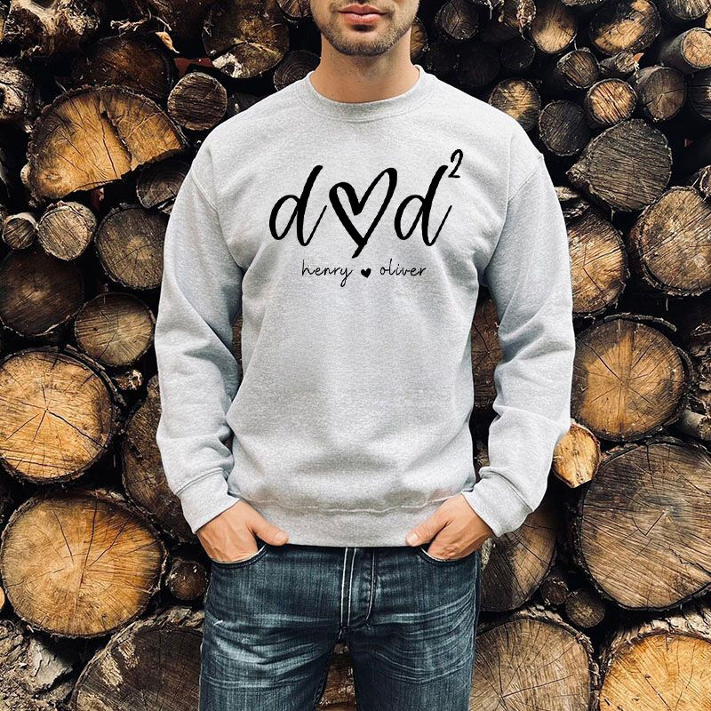 Personalized Sweatshirt Custom Dad with Number of Children and Names Design Attractive Father's Day Gift